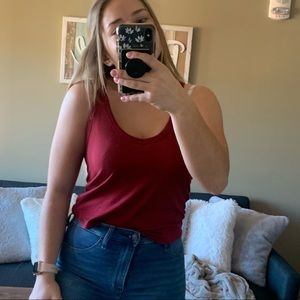 Cropped racer back tanktop